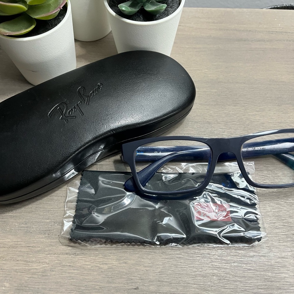 Ray-Ban Blue Eyeglasses with Case